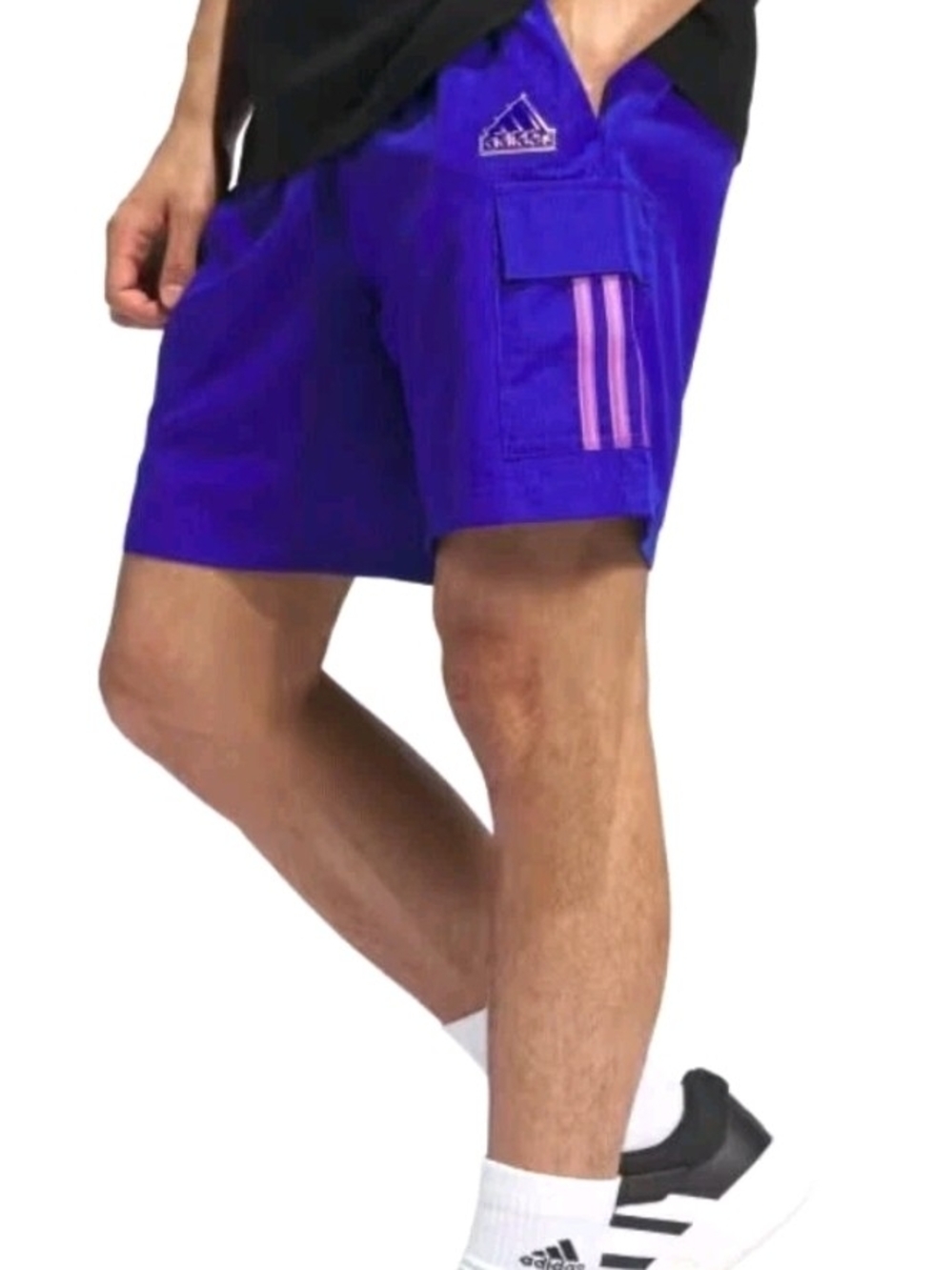 Men's Purple Athletic Cargo Shorts - Casual Sport Style